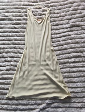 Vintage 100% Silk Light Cream Slip Dress